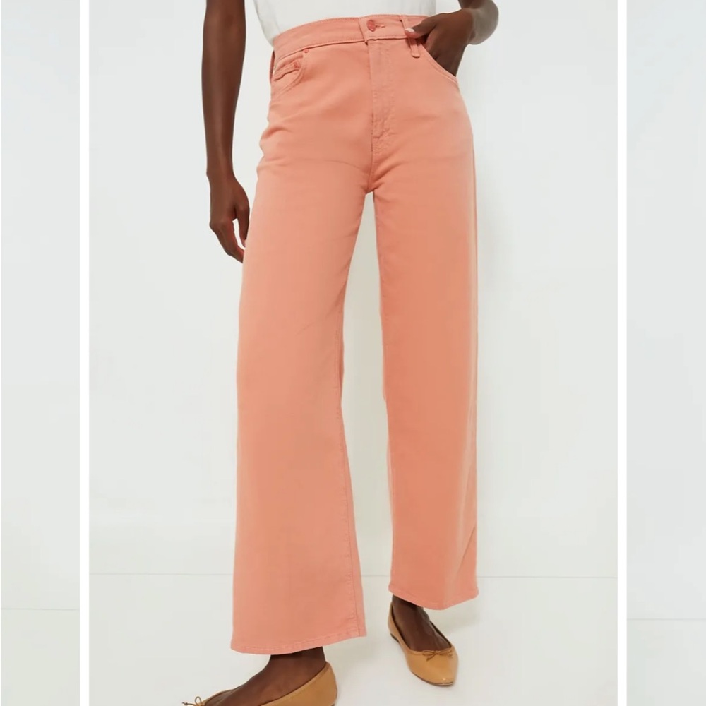 NWT MOTHER Denim Dodger High-Rise Straight-Leg Jeans Size 34 Mango